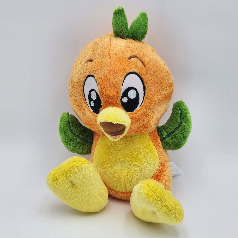 Disney Parks Orange Bird Big Feet Foot 10" Stuffed Animal Plush